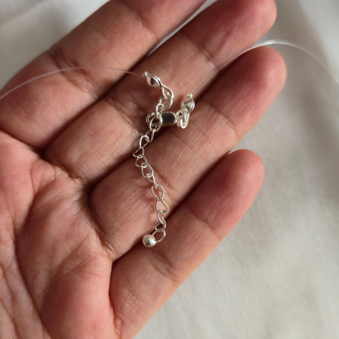 Sterling Silver Pearl Floating Necklace