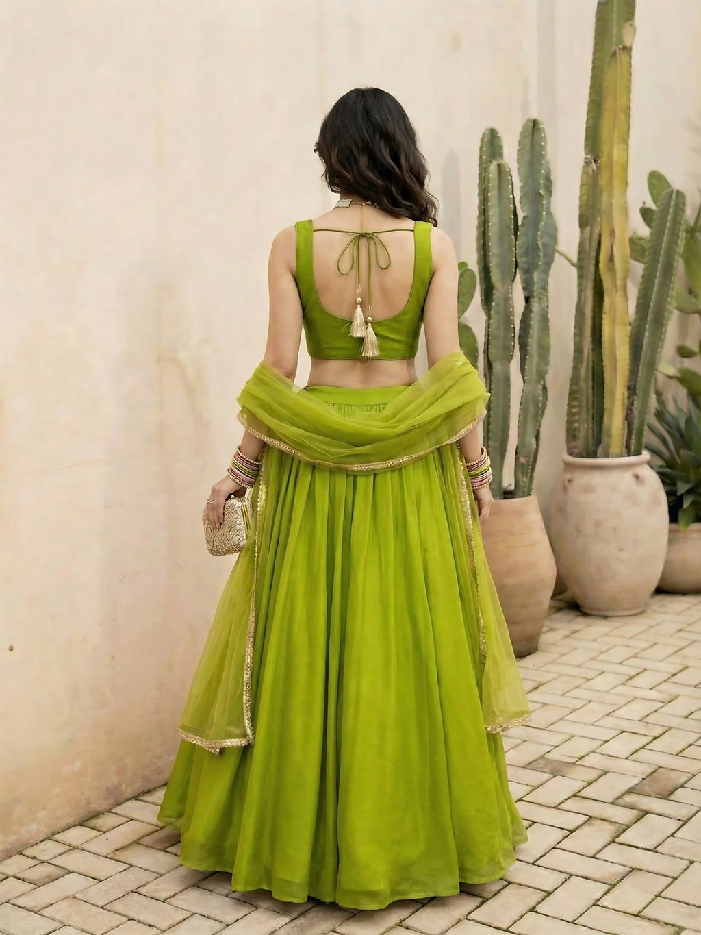 Green Breeze Georgette Lehenga Set