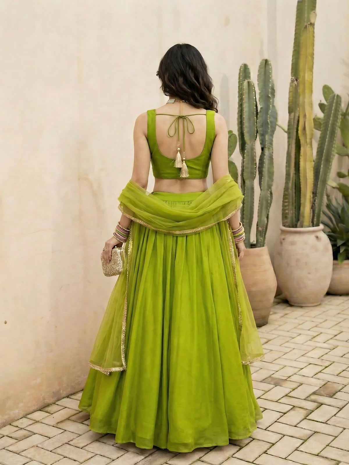 Green Breeze Georgette Lehenga Set