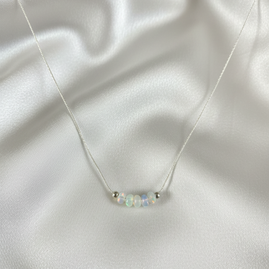 Sterling Silver Opal Necklace