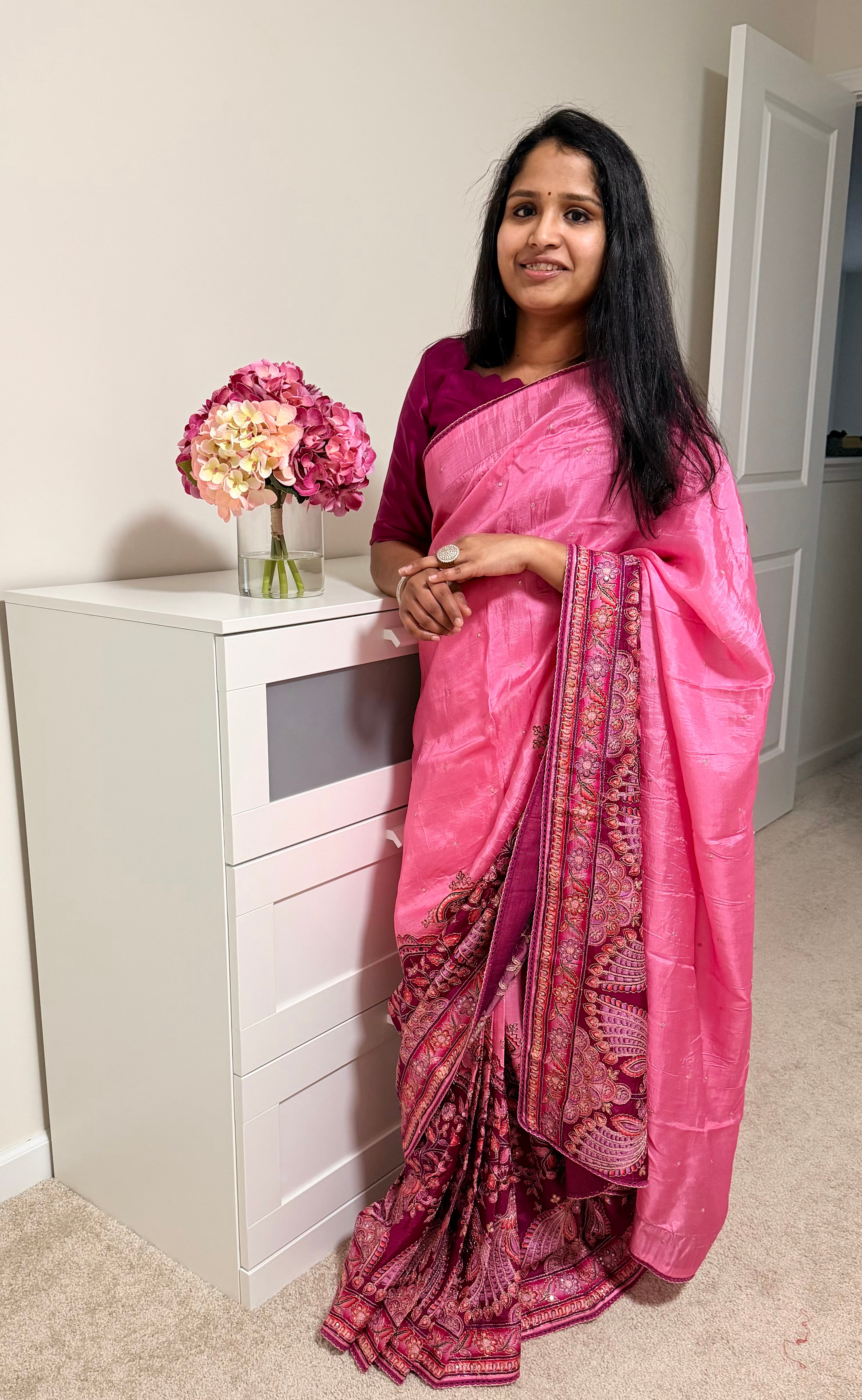 Kalamkari Printed Saree- Ready to wear