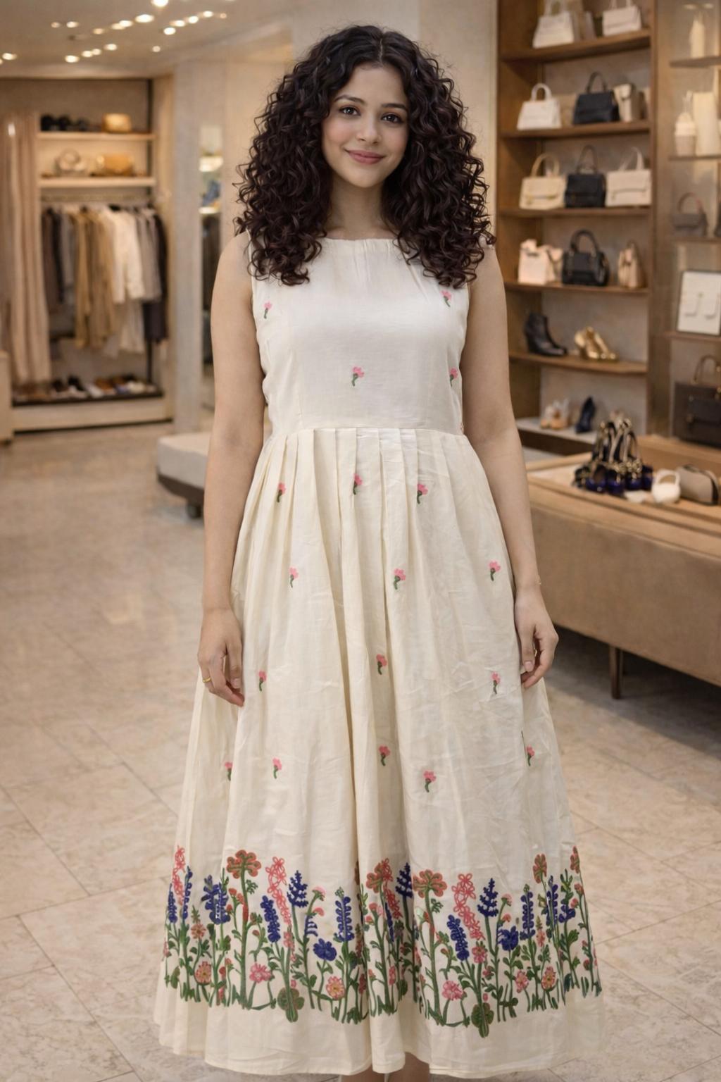 Blossoms Embroidery Dress