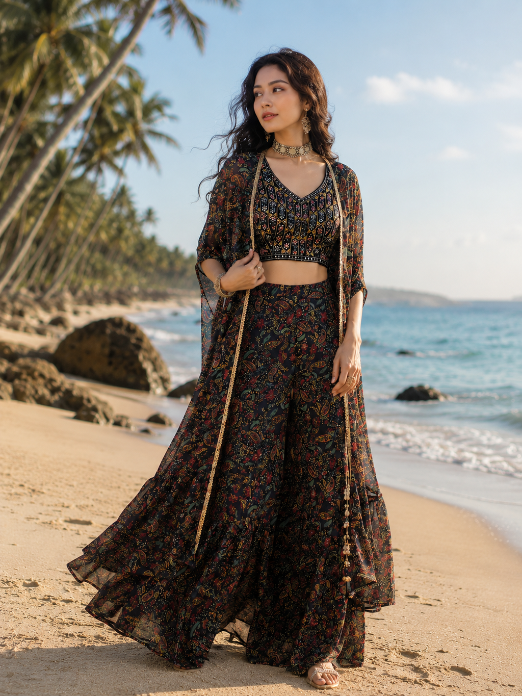 Sharara And Cape Set