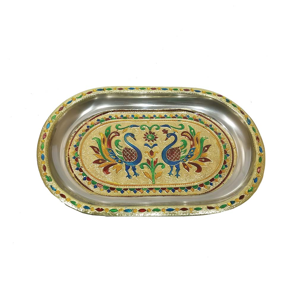 Meenakari Steel Tray (11.5″ X 7.5″)