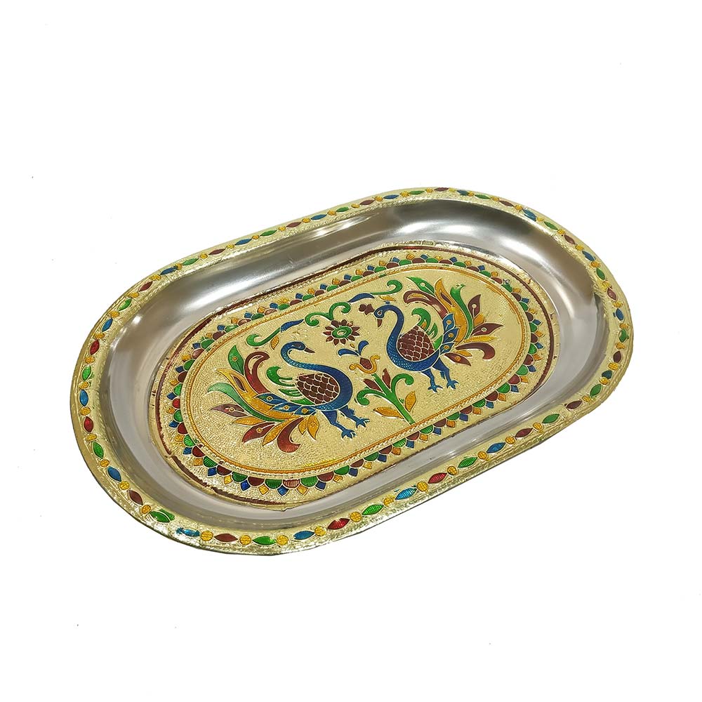 Meenakari Steel Tray (11.5″ X 7.5″)