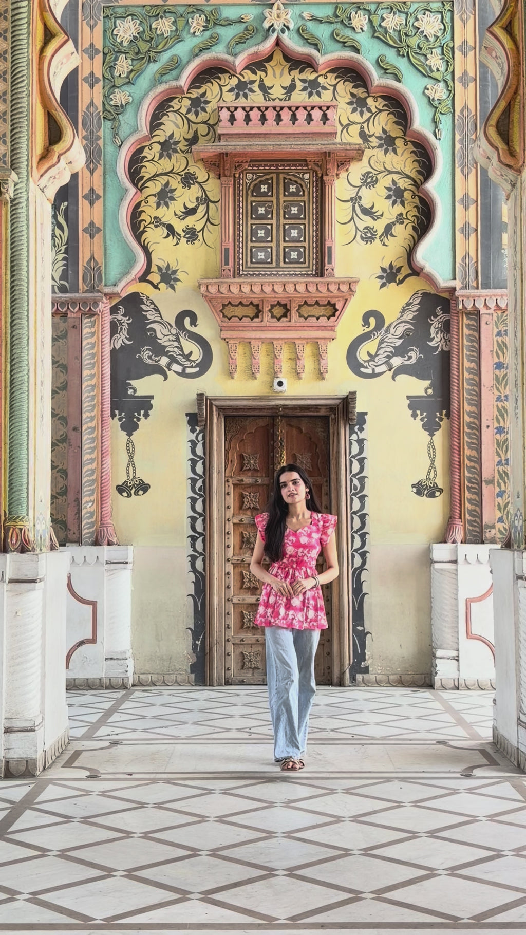 Floral Linen Kurti