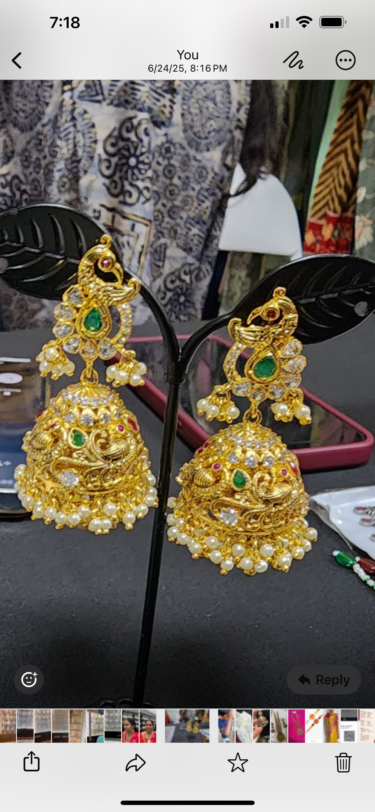 92.5 Silver Peacock Bridal Jhumkas