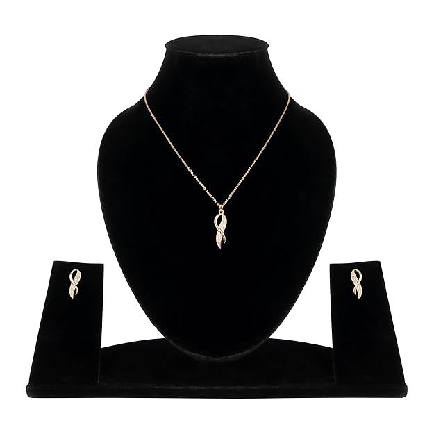 Nilu's Collection Infinity Shape Cubic Zirconia chain for Women Jewelry for Gift