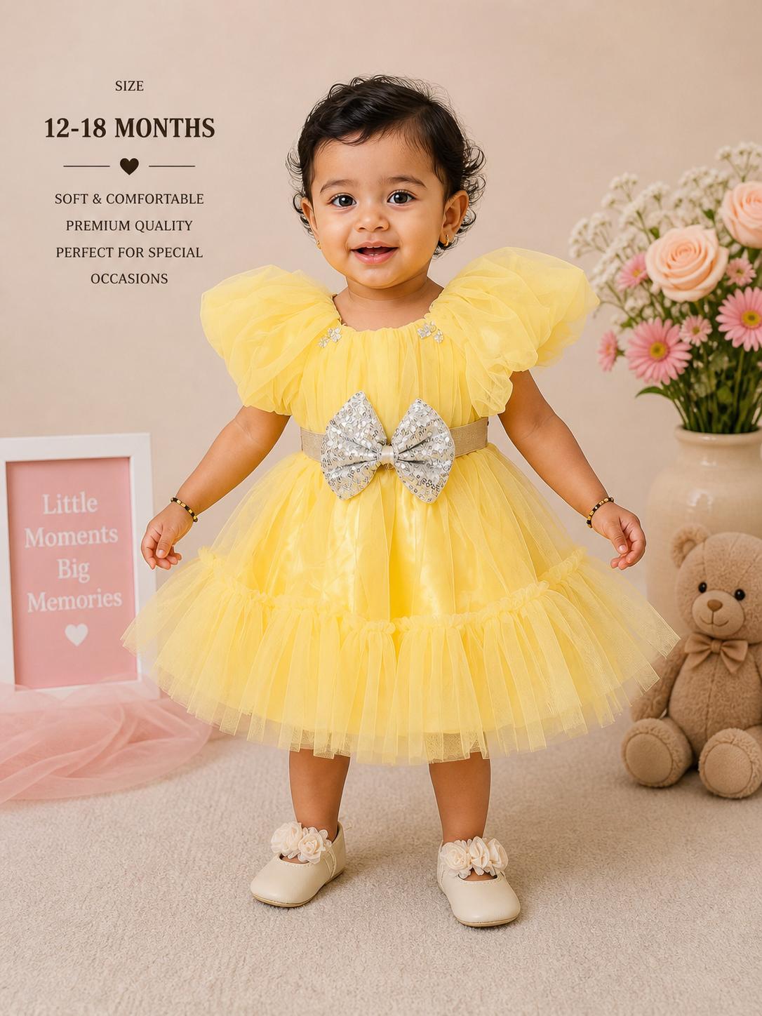 Pre-Owned Gently used Lemon yellow Party Dress
